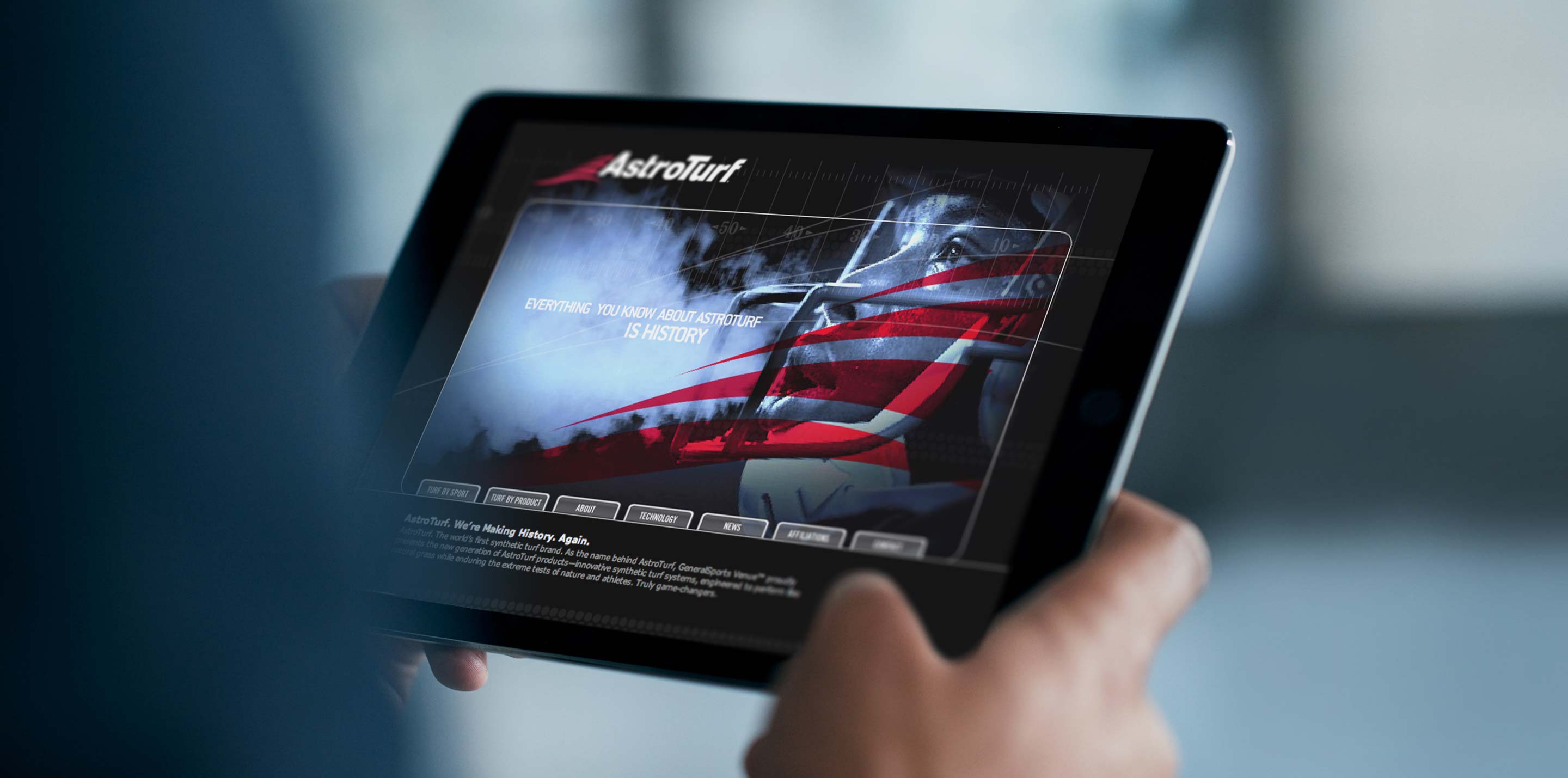 Astroturf website mock-up-ideya