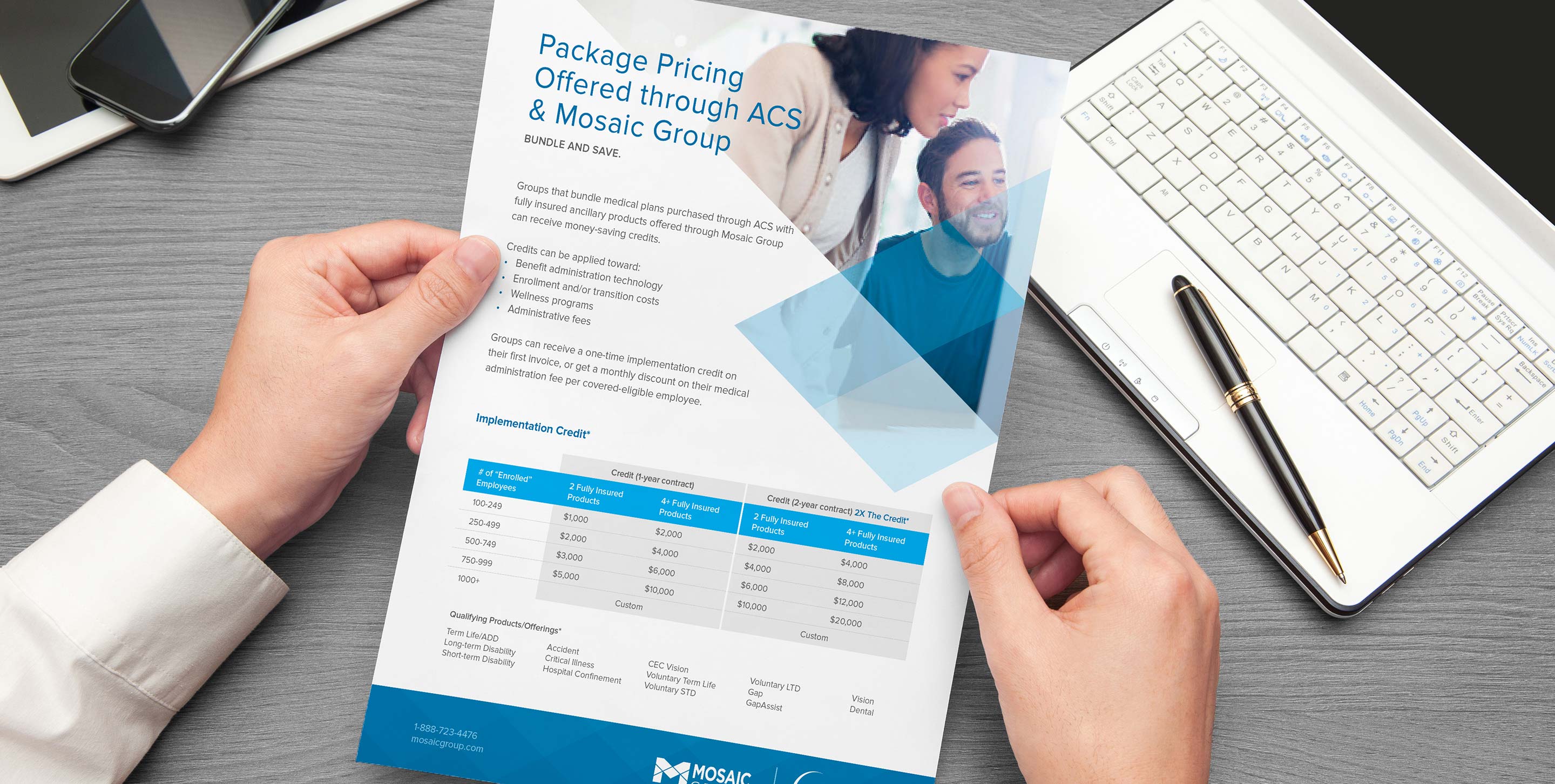 Mosaic pricing sheet